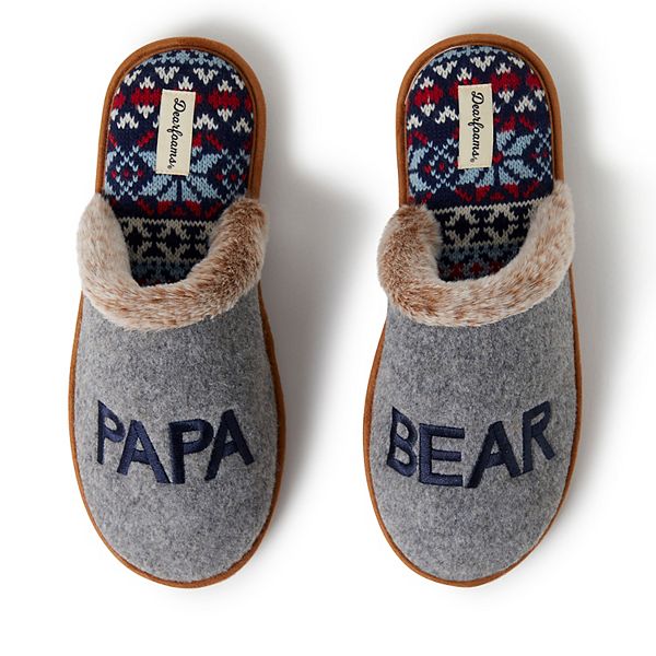 Kohls dearfoam hot sale slippers mens