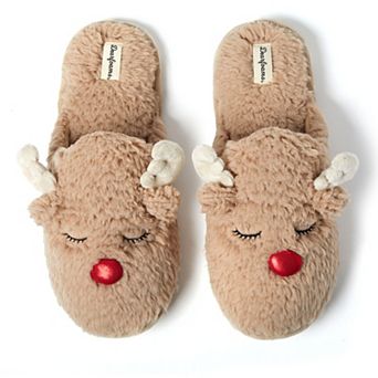 Dearfoams Reindeer Men's Scuff Slippers