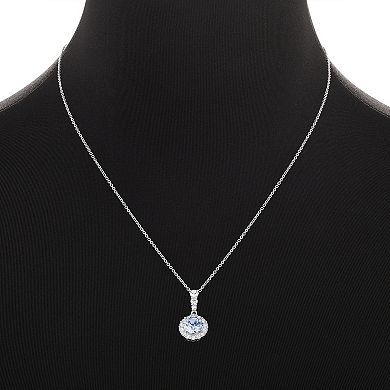 Brilliance Birthstone Crystal Pendant & Stud Earring Set in Ornament Gift Box