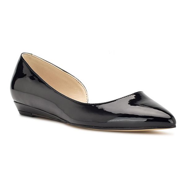 Nine West Saige Women's D'Orsay Flats - Black Patent (8)