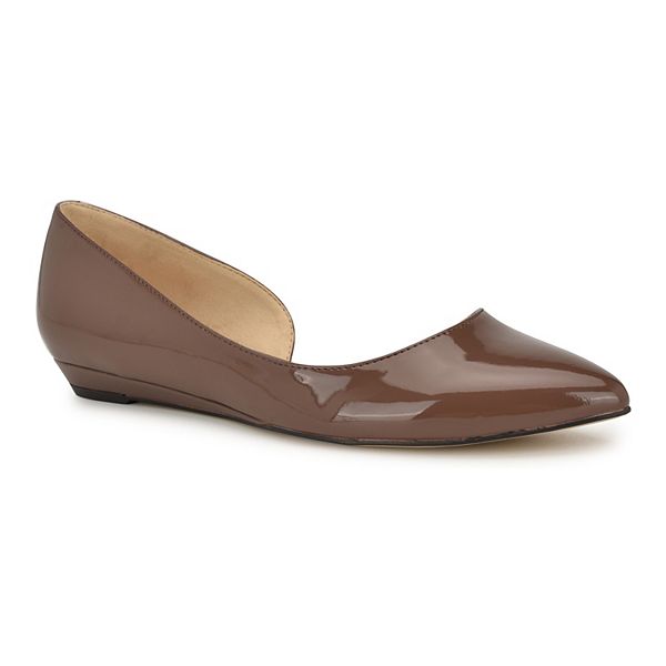 Nine West Saige Women's D'Orsay Flats - Medium Brown Patent (8.5)