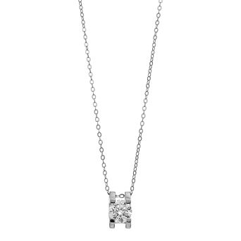 Stella Valentino Sterling Silver 1 Carat T.W. Lab-Created Moissanite Slide Pendant Necklace