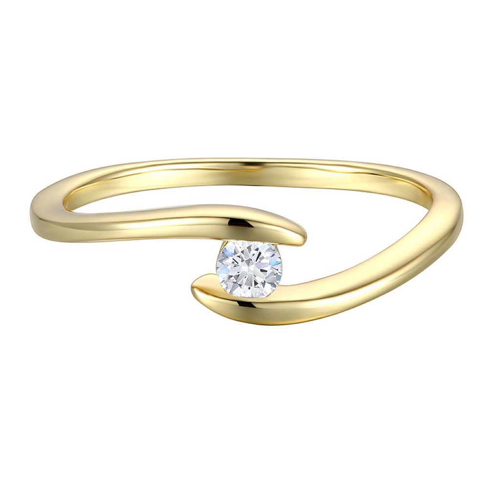 Stella Valentino 14k Yellow Gold Plated with Carat Lab