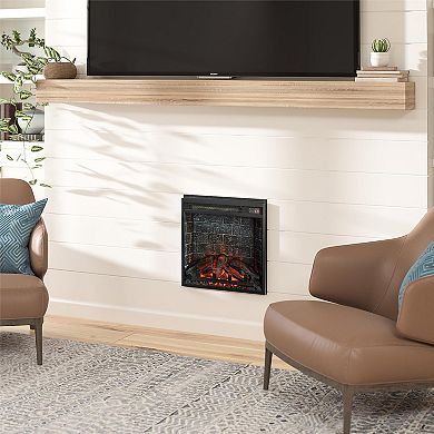 Ameriwood Home Altra Flame Electric Glass Front Fireplace Insert & Remote