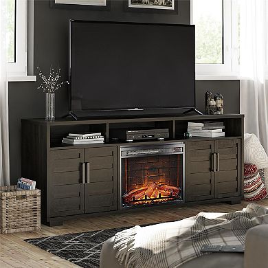 Ameriwood Home Flintrock Electric Fireplace Console TV Stand 