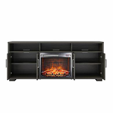 Ameriwood Home Flintrock Electric Fireplace Console TV Stand 