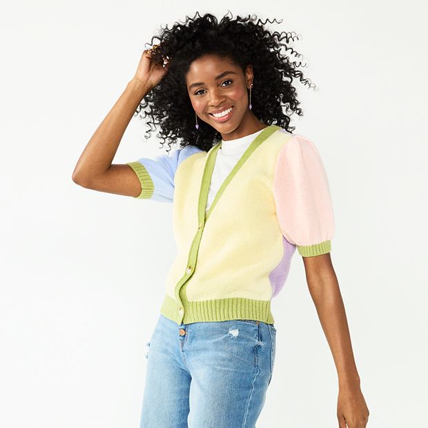 Cropped colorblock sweater new arrivals