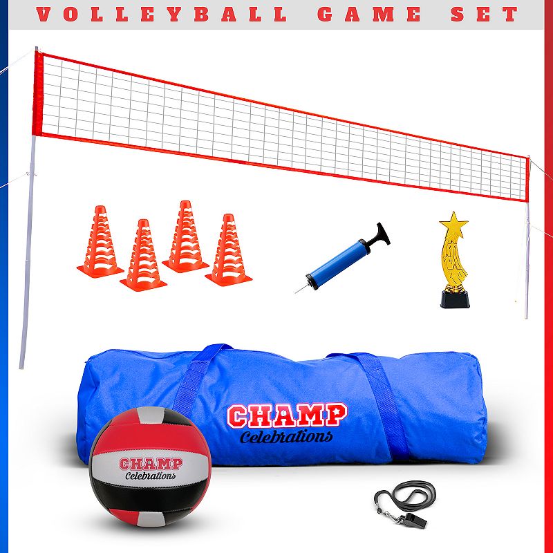 Champ Celebrations All-In-One Volleyball Set, Multicolor