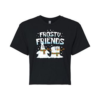 Juniors' Nickelodeon SpongeBob SquarePants Frosty Cropped Tee