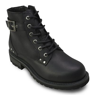all leather women's backpacking boots Baffin hand stitched Commando Rubber outsoles Ride Tecs Women's 7" Biker