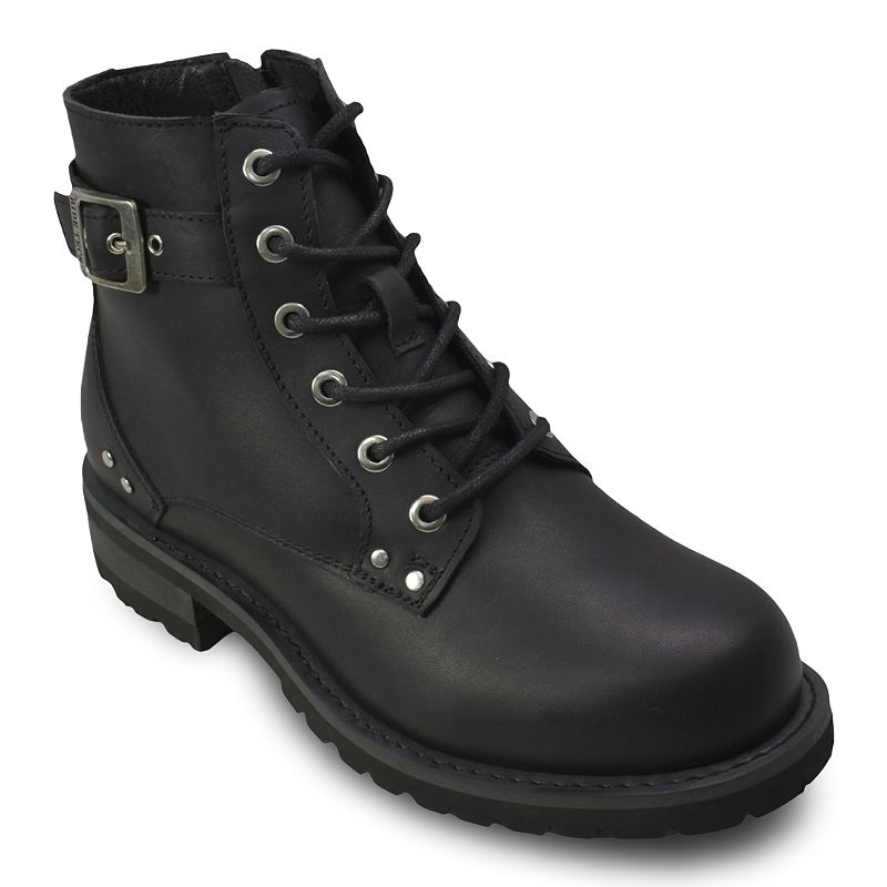 Ride Tecs 8647L Women’s Leather Biker Boots,
