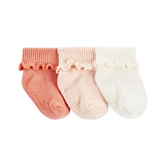 Baby Girl Carter's 3-Pack Ribbed Ruffled Socks