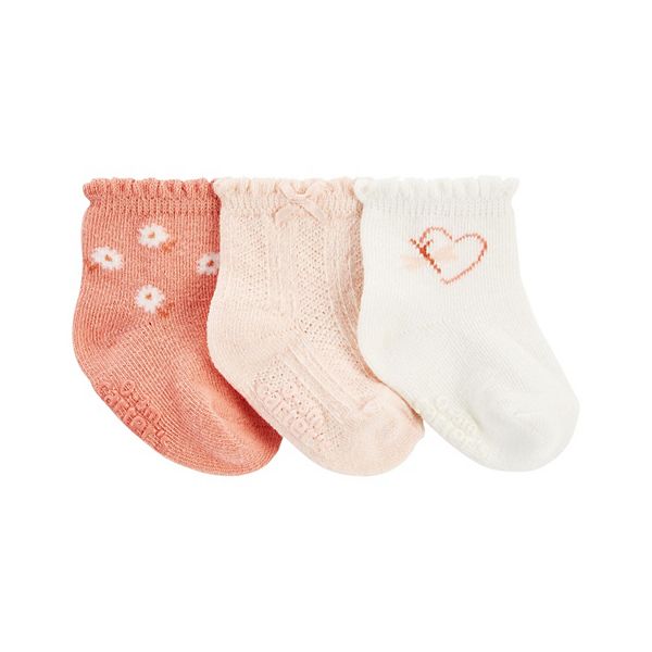 Carter's 3pk Baby Girl Bunny Bootie Socks main image 0