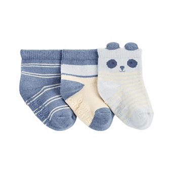 Baby Carter's 3-Pack Panda & Striped Socks