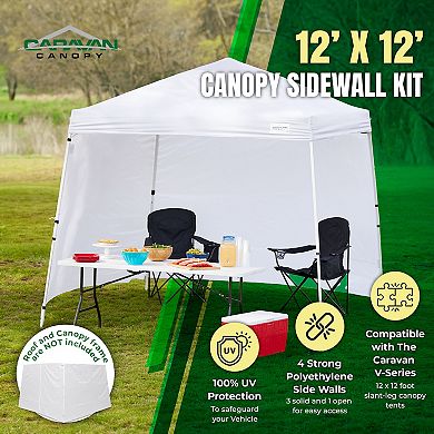 Caravan Canopy V-series 12 X 12 Foot Tent Sidewalls Only, White (sidewalls Only)