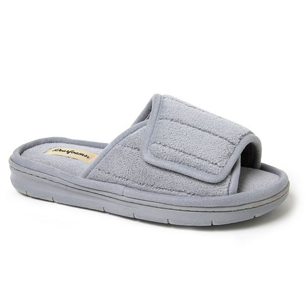 Dearfoams Mickey Terrycloth Women's Slide Slippers - Sleet (SMALL)