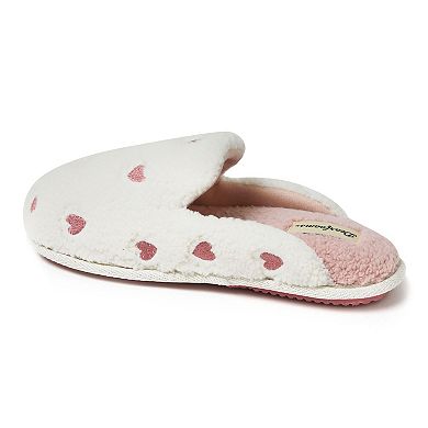 Dearfoams Women's Heart Scuff Slipper