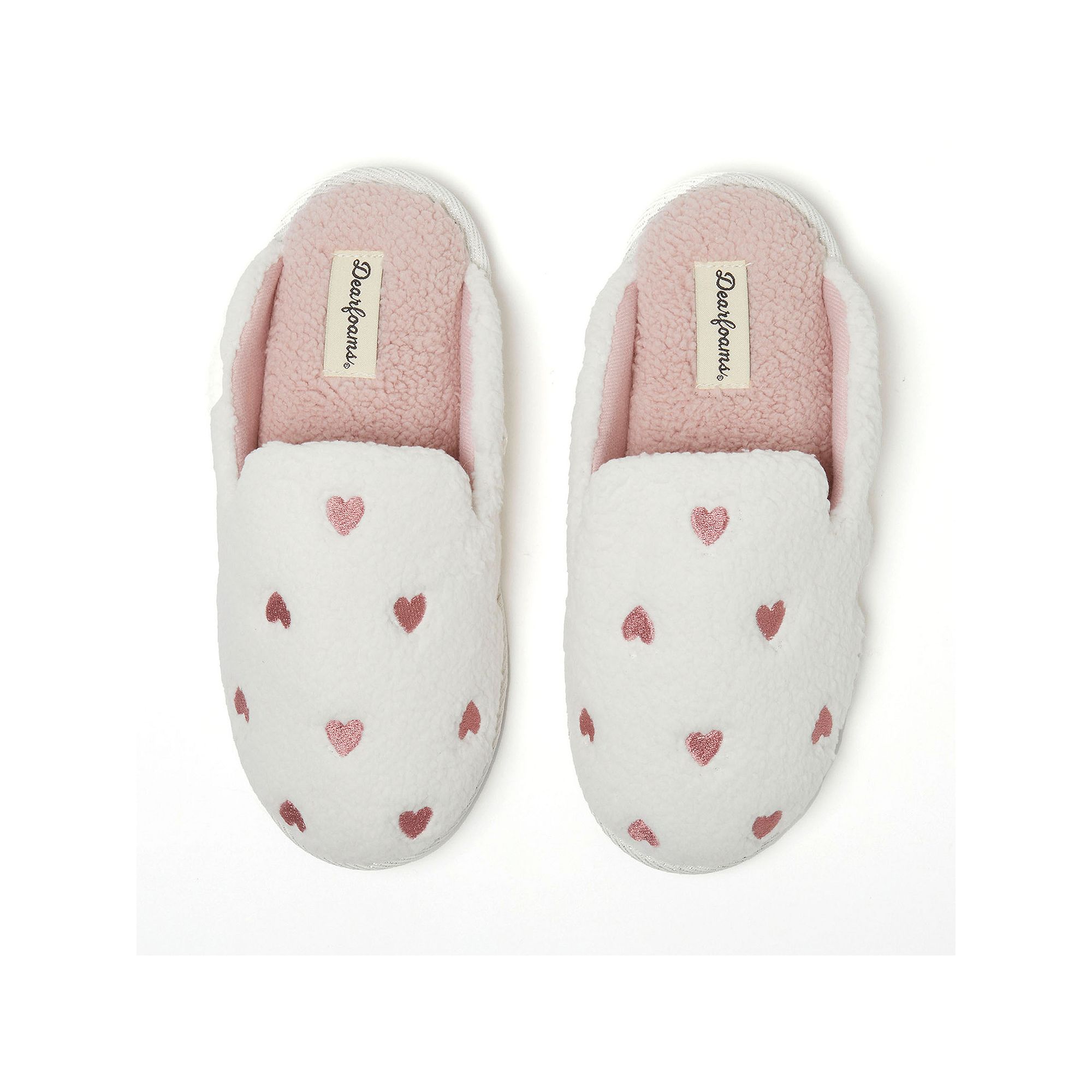 Dearfoams Womens Tab Scuff Slipper, Size: Small Medium, Muslin