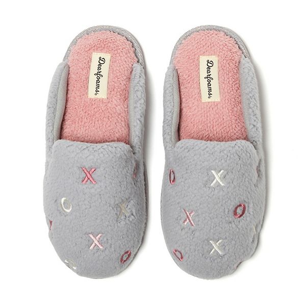 Dearfoams Women's Tab Scuff Slipper - Sleet (MD MEDIUM)