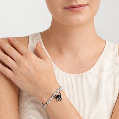 Sarafina Diamond Accent Black Cat Charm Bracelet