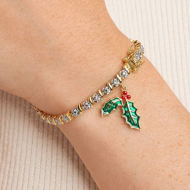 Sarafina Diamond Accent Holly Charm Bracelet