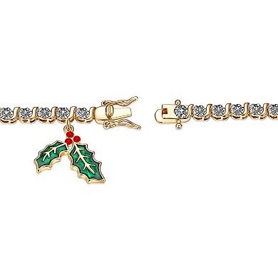 Sarafina Diamond Accent Holly Charm Bracelet