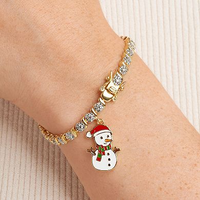 Sarafina Diamond Accent Snowman Charm Bracelet