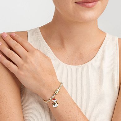 Sarafina Diamond Accent Snowman Charm Bracelet