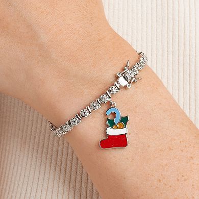 Sarafina Diamond Accent Stocking Charm Bracelet