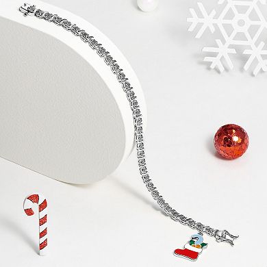 Sarafina Diamond Accent Stocking Charm Bracelet