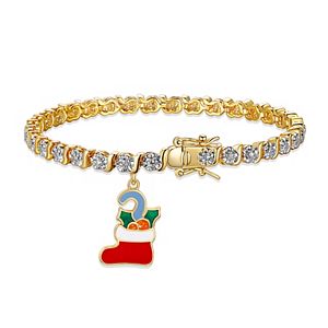 Sarafina Diamond Accent Cross Charm Bracelet