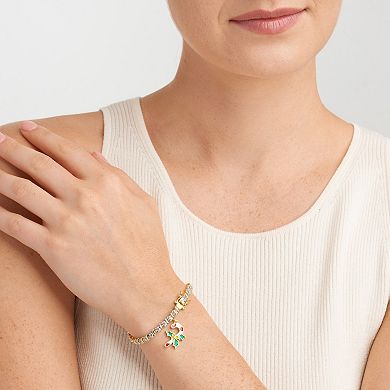 Sarafina Diamond Accent Candy Cane Charm Bracelet
