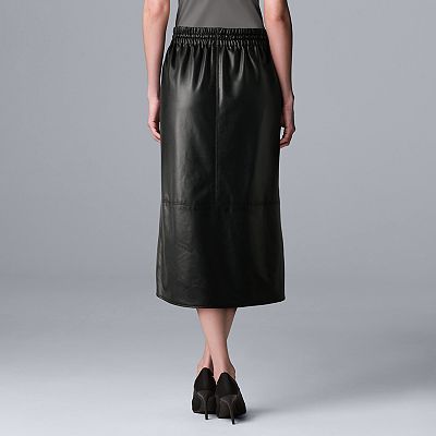 Black leather skirt kohls sales