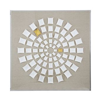 A&B Home 3D Rectangles Forming Circle Framed Wall Decor