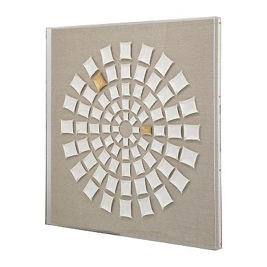 A&B Home 3D Rectangles Forming Circle Framed Wall Decor