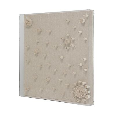 A&B Home 3D Spiral Dot Framed Wall Decor