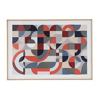 A&B Home Abstract Framed Mirror Art