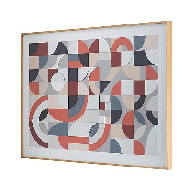 A&B Home Abstract Framed Mirror Art