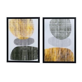 A&B Home Abstract Framed Wall Art 2 pc Set