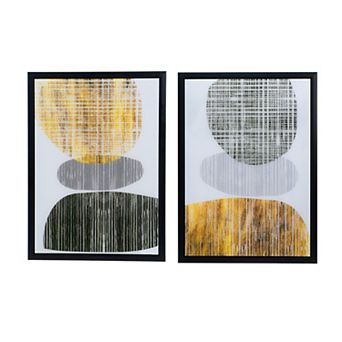 A&B Home Abstract Framed Wall Art 2 pc Set