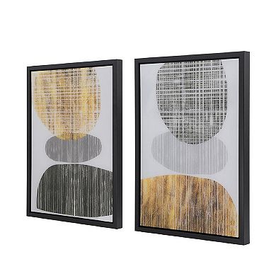 A&B Home Abstract Framed Wall Art 2-Piece Set