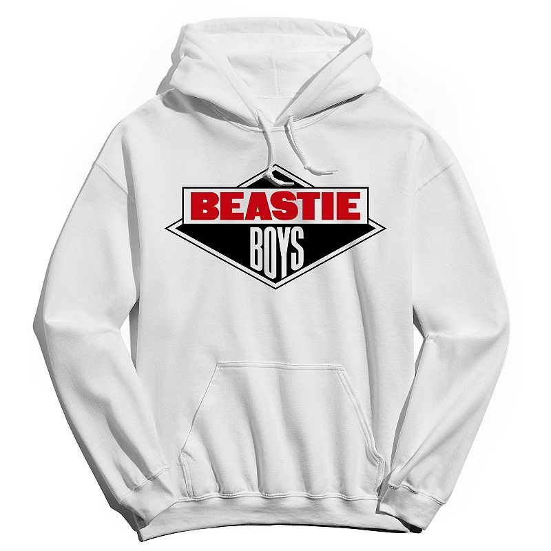 Mens Beastie Boys Color Logo Hoodie, Size: Large, White