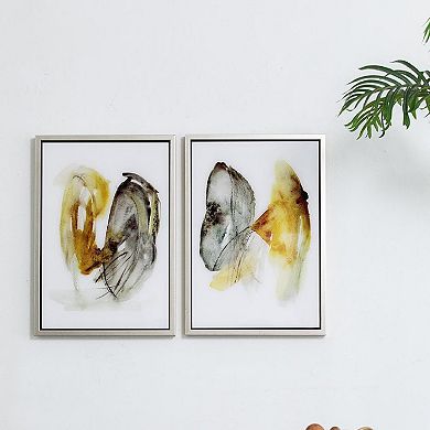 A&B Home Abstract Brushstrokes Framed Wall Art 2-Piece Set