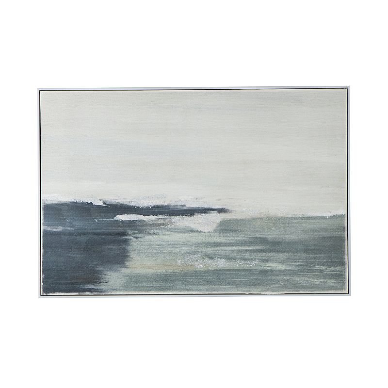 76819151 A&B Home Abstract Ocean Waves Framed Wall Art, Blu sku 76819151