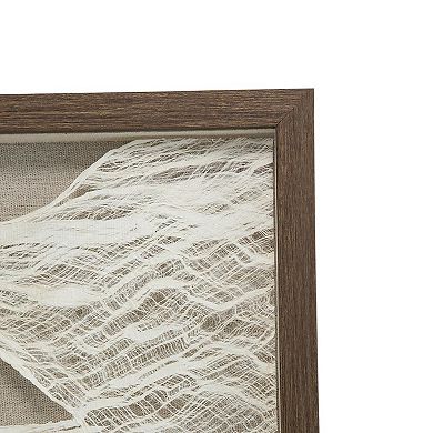 A&B Home Abstract Paper Linen Framed Wall Decor