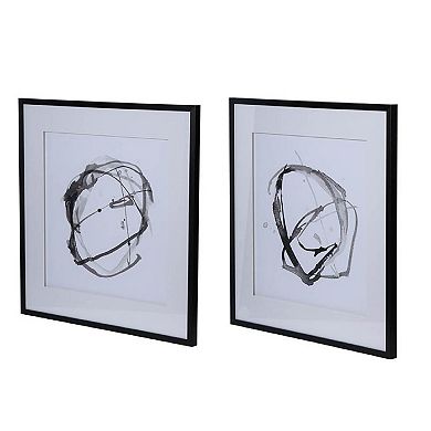 A&B Home Abstract Watercolor Print Wall Art 2-Piece Set