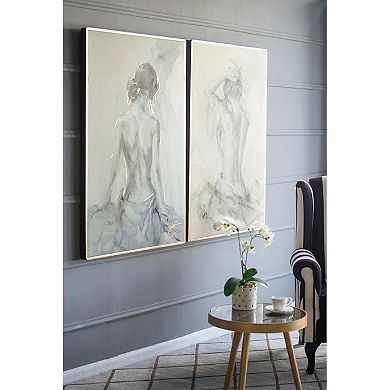 A&B Home Artist's Figure Sketches Framed Wall Art 2-piece Set