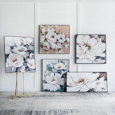 A&B Home Blooming Florals Framed Hand-Painted Wall Art
