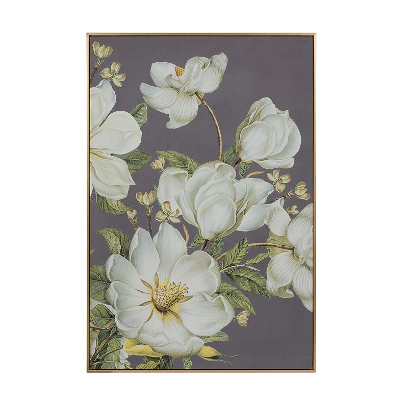 A&B Home Blooming Florals Framed Wall Art, Brown