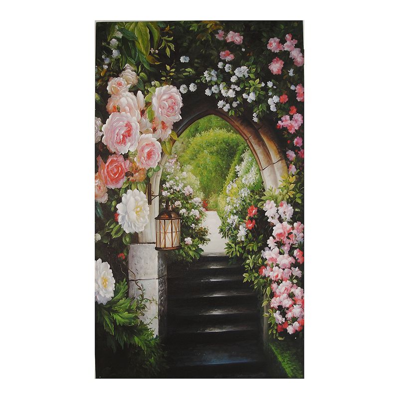 A&B Home Blooming Pink Roses Wall Art, Multicolor